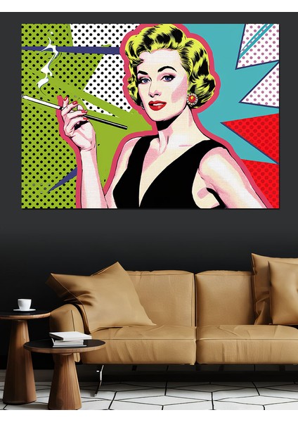 Retro Kadın Portresi Dekoratif Tablo fiyatları