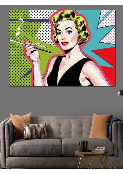 Retro Kadın Portresi Dekoratif Tablo fırsatları