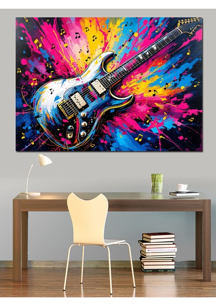 Renk Patlamalı Elektro Gitar Dekoratif Tablo fırsatları
