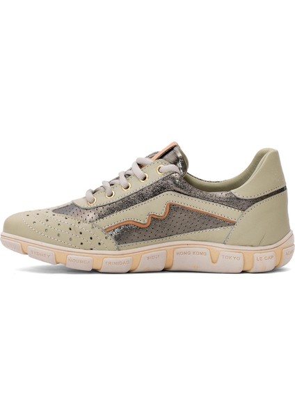 D25ya-3225 Kadın Deri Casual Ayakkabı Yeşil modelleri