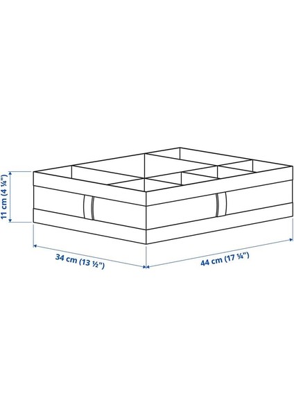 Ikea Skubb Bölmeli Kutu Beyaz 44X34X11 cm fırsatları