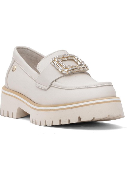 D25ya-3855 Kadın Deri Casual Ayakkabı Krem fiyatları