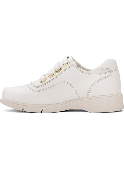 D25ya-3620 Kadın Deri Casual Ayakkabı Krem modelleri