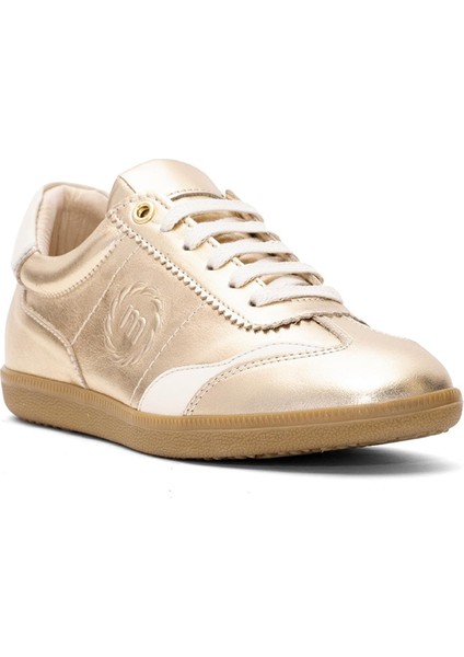 D25ya-550 Kadın Deri Klasik Sneaker Altın