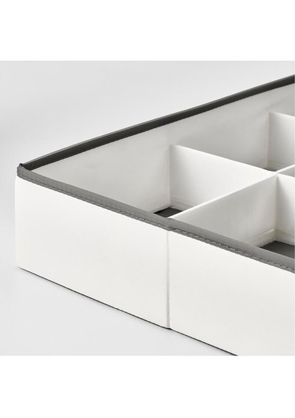 Ikea Jattebjörn Bölmeli Kutu Beyaz-Gri 50x35x9 Cm 40573214 fiyatları