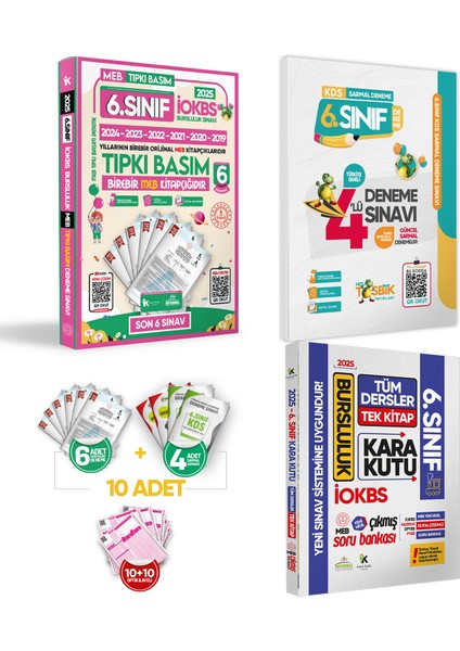 2025 6. Sınıf LOKBS Paket 6’lı Tıpkı Basım Tüm Dersler Tek Kitap Çözümlü Çıkmış Soru Bankası 2’li Set
