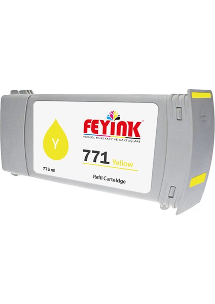 ® Hp 771 Yellow (Y) Feyink Muadil Kartuş 775ML Designjet
