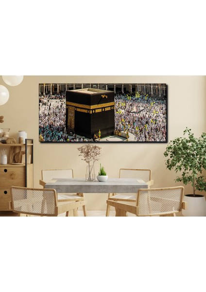 Yatay Yandan Saatli Dini Temalı Cam Tablo YSYD030 indirimleri