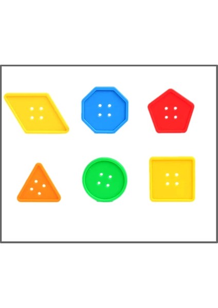 Kiddy World Geometri Düğme 10 Lu - 6 Kutu