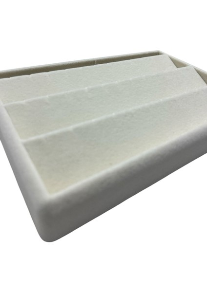 Yerli Üretim Süet Kumaş Krem Renk 22 cm / 14 cm Çekmece İçi Küpe Takı Standı fiyatları