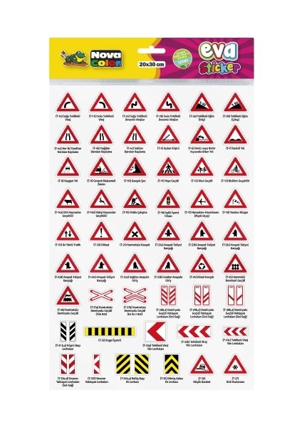 Eva Sticker Trafik Işaretleri - 3 Adet