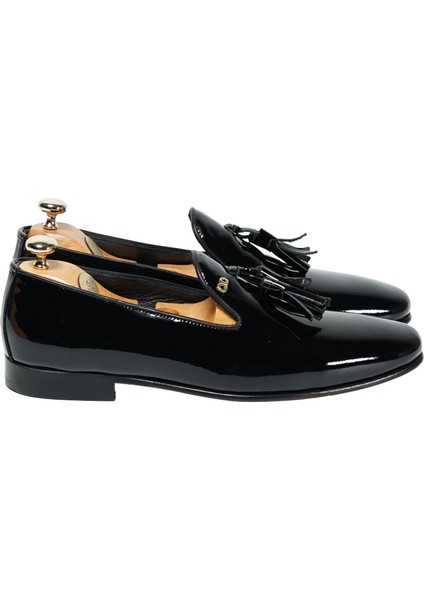 Kişiye Özel Altın Harfli Püsküllü Rugan Erkek Ayakkabı indirimleri