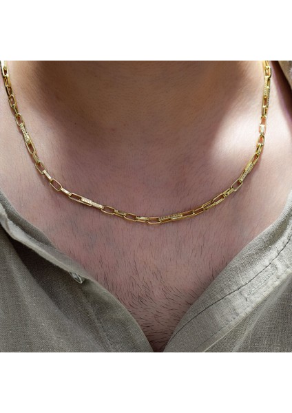 Desenli Halkalı Ataç Zincir Erkek Kolye fiyatları