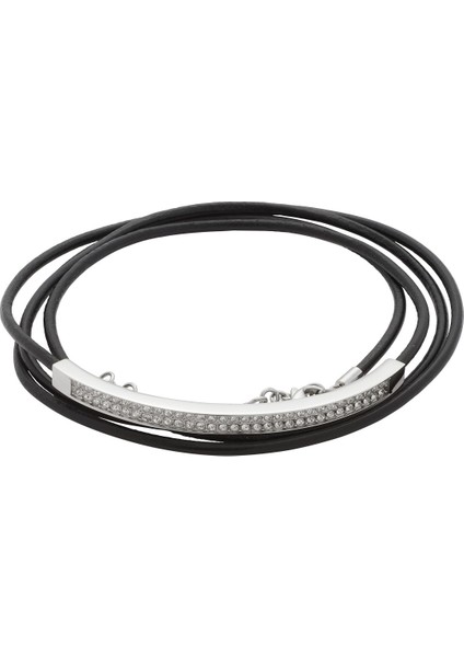 Kristal Taşlı Çok Sıralı Deri Manyetik Bileklik