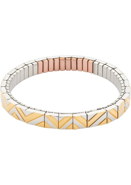 Grafik Desenli İki Tonlu Esnek Manyetik Bileklik