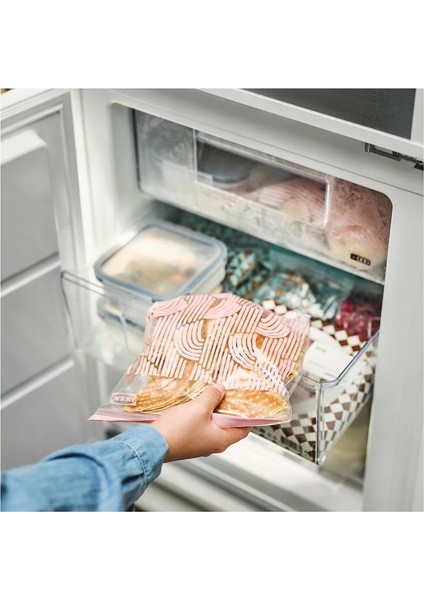 Ikea Istad Kilitlenebilir Buzdolabı Poşeti Uçuk Pembe 2.5 Lt 20 Adet fırsatları