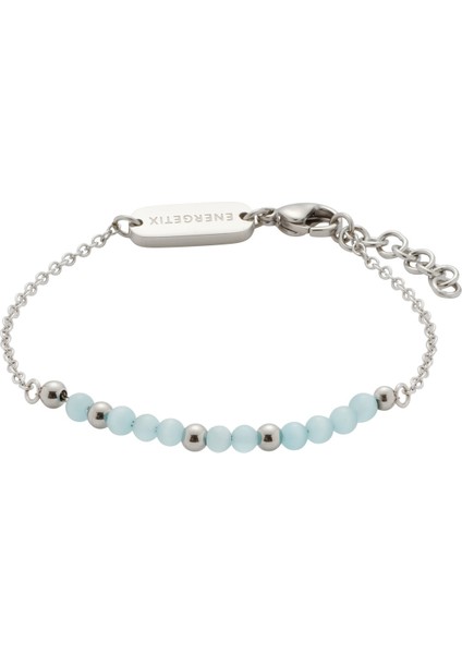 Parlatılmış Paslanmaz Çelik ve Cam Boncuklu Narin Manyetik Bileklik