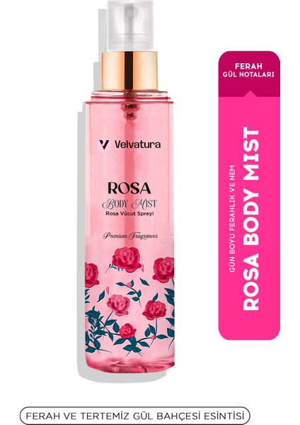 Rose Vücut Spreyi Rosa Body Mist Nemlendirici Etkili