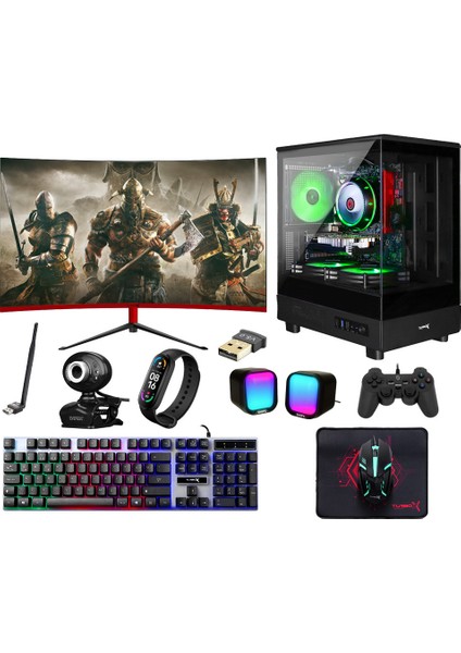 TX6161 I5 7400 32GB Ram 1tb SSD 8gb RX580 23.6 Curved 165Hz Oyuncu Masaüstü Bilgisayarı