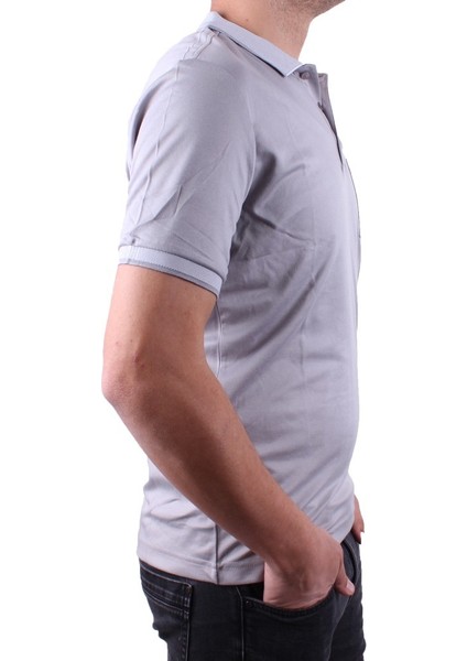 Twister 2304 Gri Günlük Kısa Kol Normal Kesim Pamuklu Polo Yaka Erkek Tişört