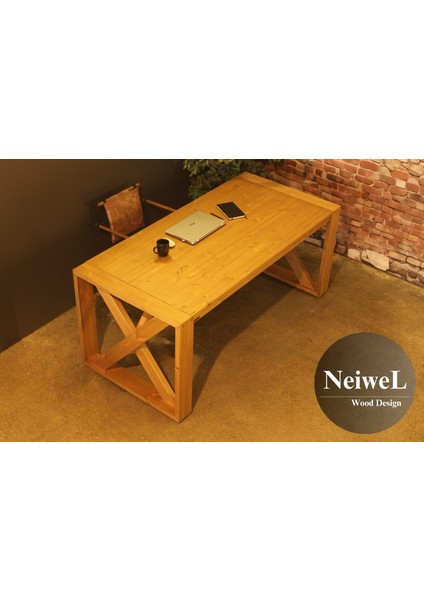 Diaz Doğal Ahşap Çalışma ve Ofis MASASI-100 cm -220 cm fırsatları