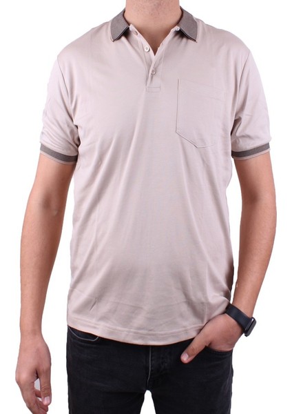 Twister 2304 Bej Günlük Kısa Kol Normal Kesim Pamuklu Polo Yaka Erkek Tişört fiyatları