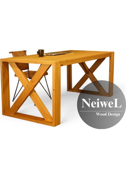 Diaz Doğal Ahşap Çalışma ve Ofis MASASI-80 cm -240 cm