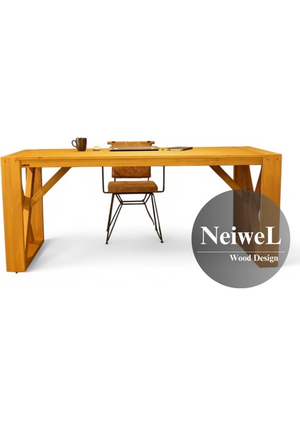 Diaz Doğal Ahşap Çalışma ve Ofis MASASI-100 cm -200 cm modelleri