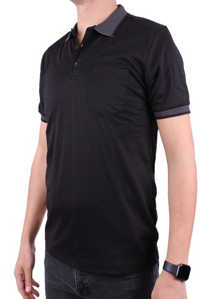 Twister 2304 Siyah Günlük Kısa Kol Normal Kesim Pamuklu Polo Yaka Erkek Tişört modelleri