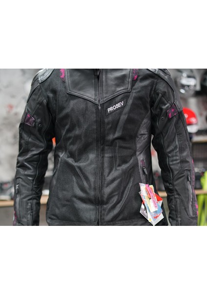 V51A-ROSE-W Leather 4 Mevsim Mont Siyah