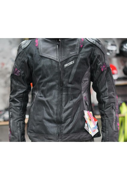 V51A-ROSE-W Leather 4 Mevsim Mont Siyah