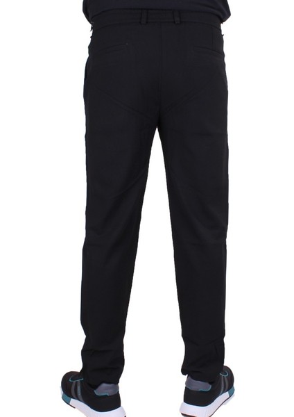 DMG23-611275 Siyah Normal Bel Double Paça Flota Cepli Erkek Pantolon