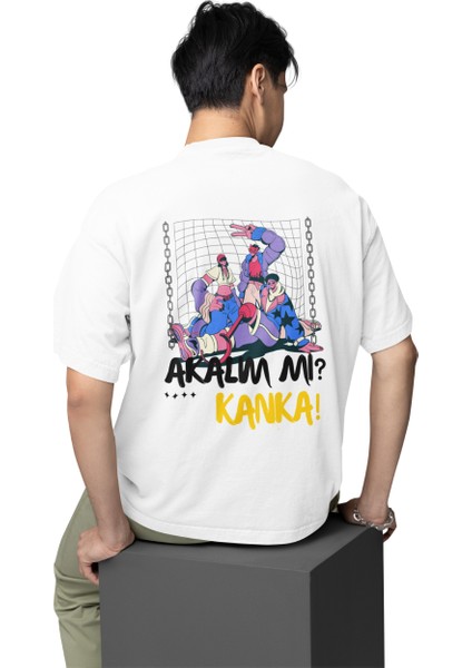 Unisex Grafik Anime Akalım Mı Kanka Baskılı Tshirt