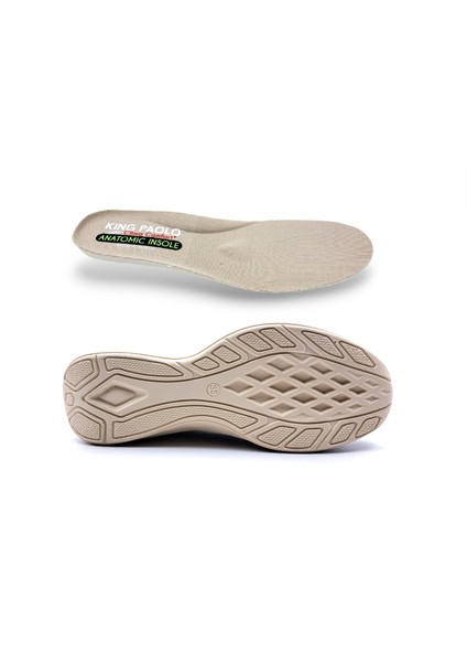 Krakers K5034 Anatomik Taban Bağcıksız Kadın Vizon Bej Tekstil Spor Ayakkabı indirimleri