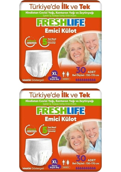 Netkal Külot Xlarge Hasta Bezi 2 Paket (60 Adet)