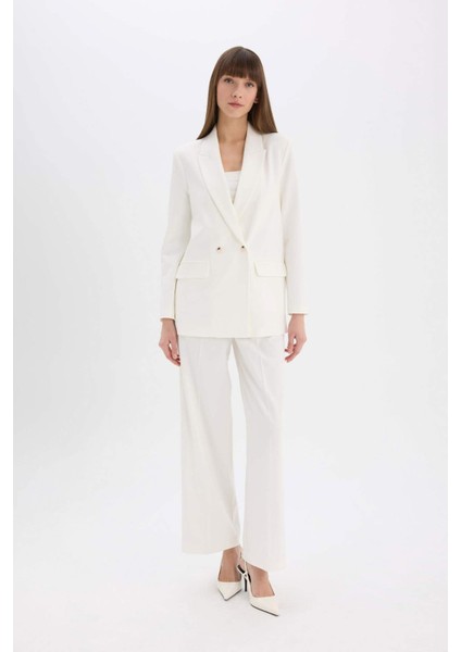 Oversize Geniş Kalıp Ceket Yaka Blazer Ceket E7732AX25SP