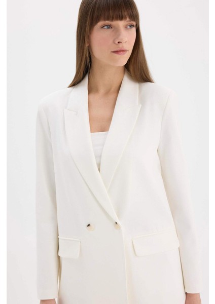 Oversize Geniş Kalıp Ceket Yaka Blazer Ceket E7732AX25SP