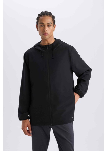 Fit Regular Fit Kapüşonlu File Astarlı Fermuarlı Mont D6179AX25SP