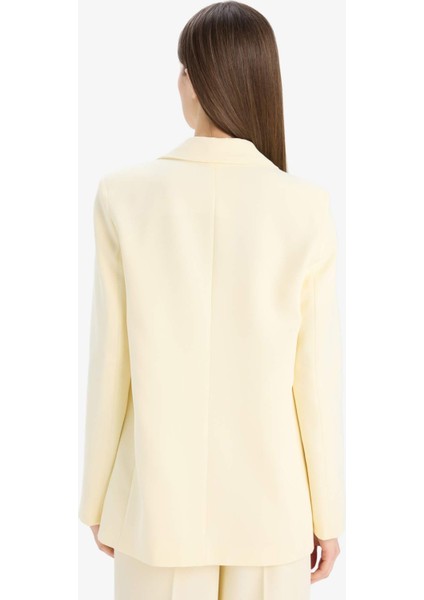 Oversize Geniş Kalıp Krep Blazer Ceket E8778AX25SM