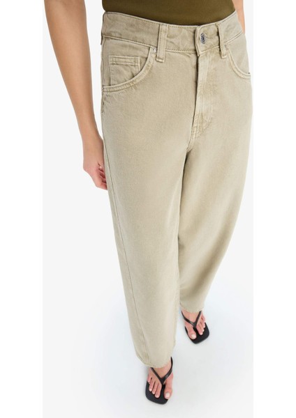 Afra x Defacto Coool Baggy Fit Kışlık Gabardin Pantolon Yıkamalı Normal Bel E4307AX25SP
