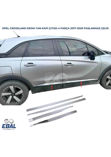 Opel Crossland X Krom Yan Kapı Çıtası 2017-2021 P.çelik