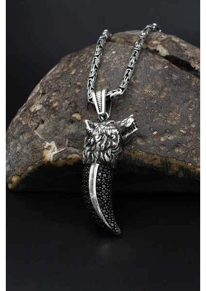 Kurt Dişi 925 Ayar Erkek Gümüş Kolye Kral Zincir 2mm 901583 fiyatları