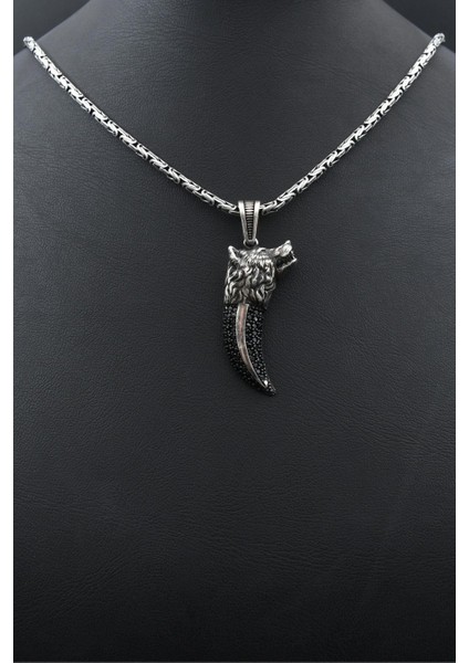 Kurt Dişi 925 Ayar Erkek Gümüş Kolye Kral Zincir 2mm 901583 indirimleri