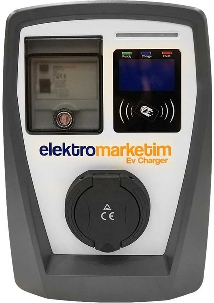22KW 3 Faz 32A Tip 2 Soketli Elektrikli Araç Şarj Istasyonu Duvar Tipi