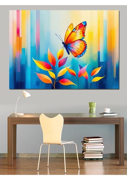 Renkli Kelebek ve Çiçekler Dekoratif Tablo fiyatları