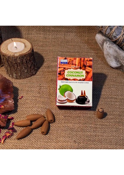 Coconut Cınnamon Kokulu Geri Akış Cones Tütsü