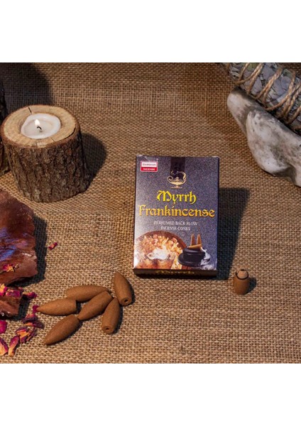 Myrrh Frankincense Kokulu Geri Akış Cones Tütsü