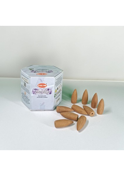 Vanilla-Vanilya Konik Geri Akış Tütsü 40 Adetli