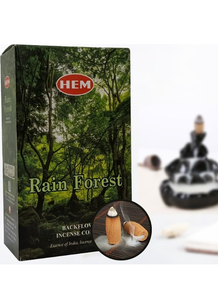 Rain Forest Yağmur Ormanları Back Flow Geri Akış Tütsü 10 Lu