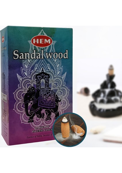 Sandalwood Sandal Ağacı Back Flow Geri Akış Tütsü 10 Lu